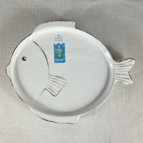 Fuente O Bandeja Sigrid Olsen De Melamina Con Diseño De Peces – Náutica, Resistente Y Lavavajillas